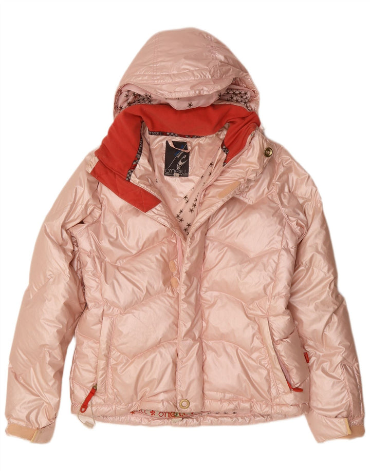O'NEILL Chaqueta acolchada con capucha para mujer UK 46 Grande Poliéster rosa