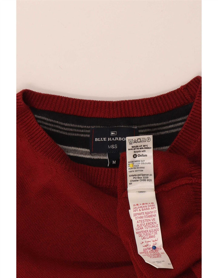 Marks & Spencer Suéter tipo jersey con cuello redondo en azul Harbor para hombre Rojo mediano