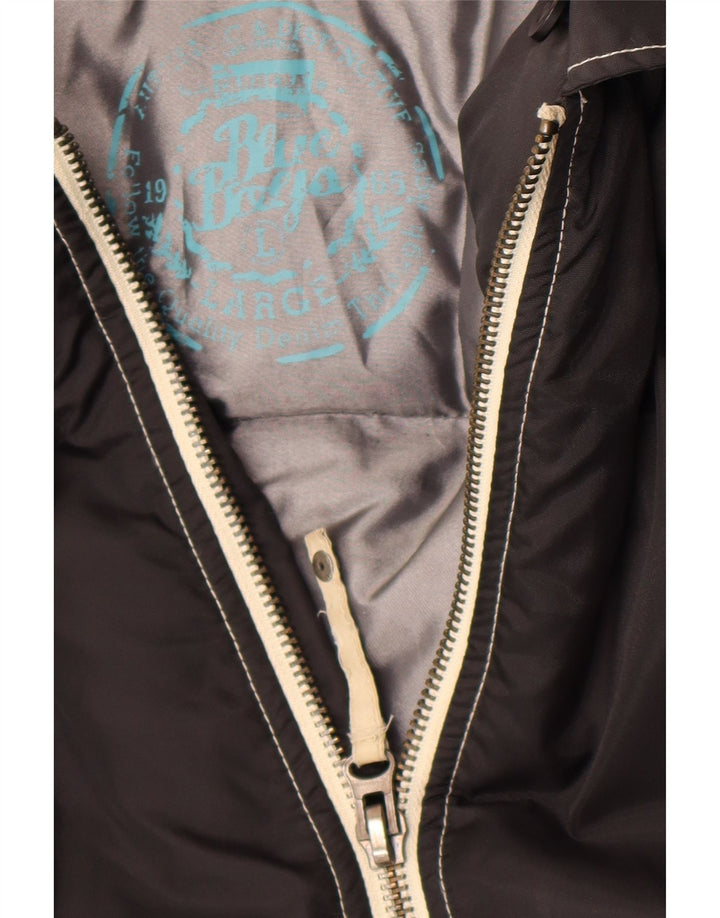 Carrera Chaqueta Bomber Acolchada para Hombre Reino Unido 40 Grande Negro