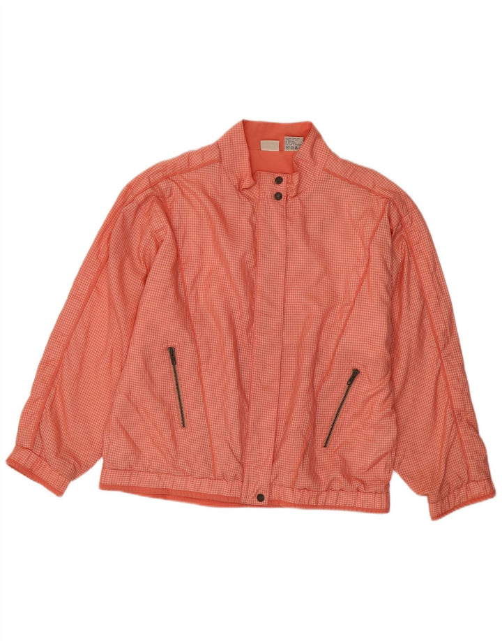 Ellesse Chaqueta Bomber de Gran Tamaño para Mujer US 10 Grande Rosa Gingham Poliéster