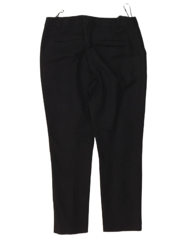Oasis Pantalones Chinos Rectos para Mujer UK 10 Small W30 L26 Algodón Negro