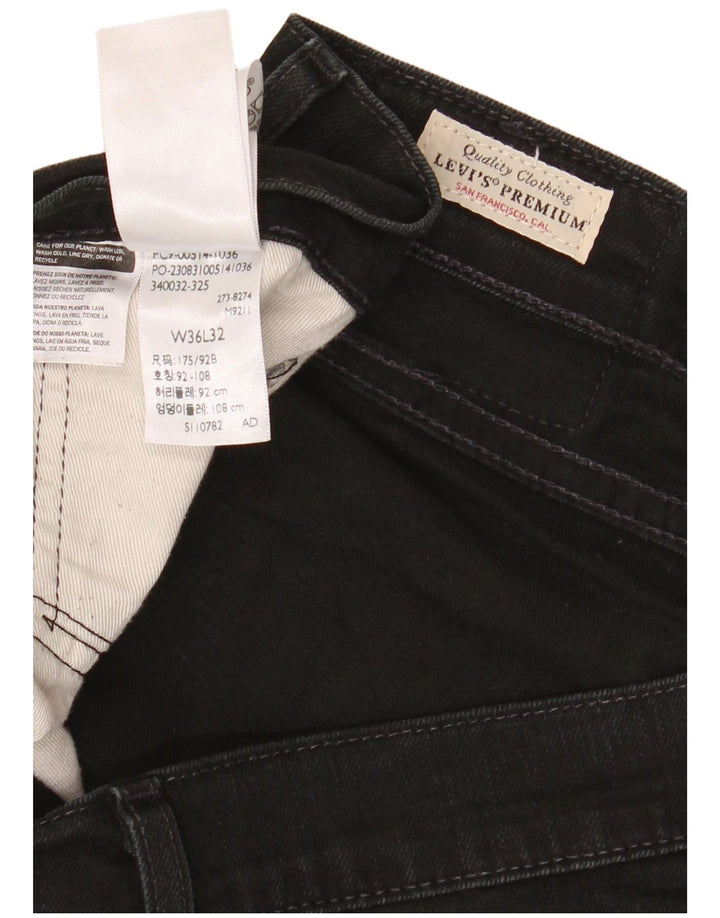 LEVI'S Vaqueros rectos para hombre W36 L32 Algodón negro