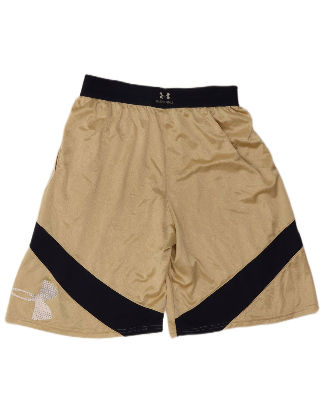 Under Armour Hombre Pantalones cortos deportivos con estampado grande Poliéster color block dorado