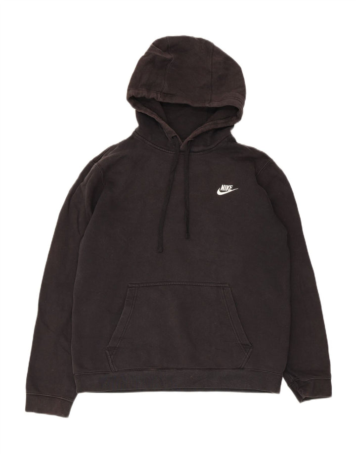 Nike - Sudadera con capucha para hombre (algodón negro mediano)