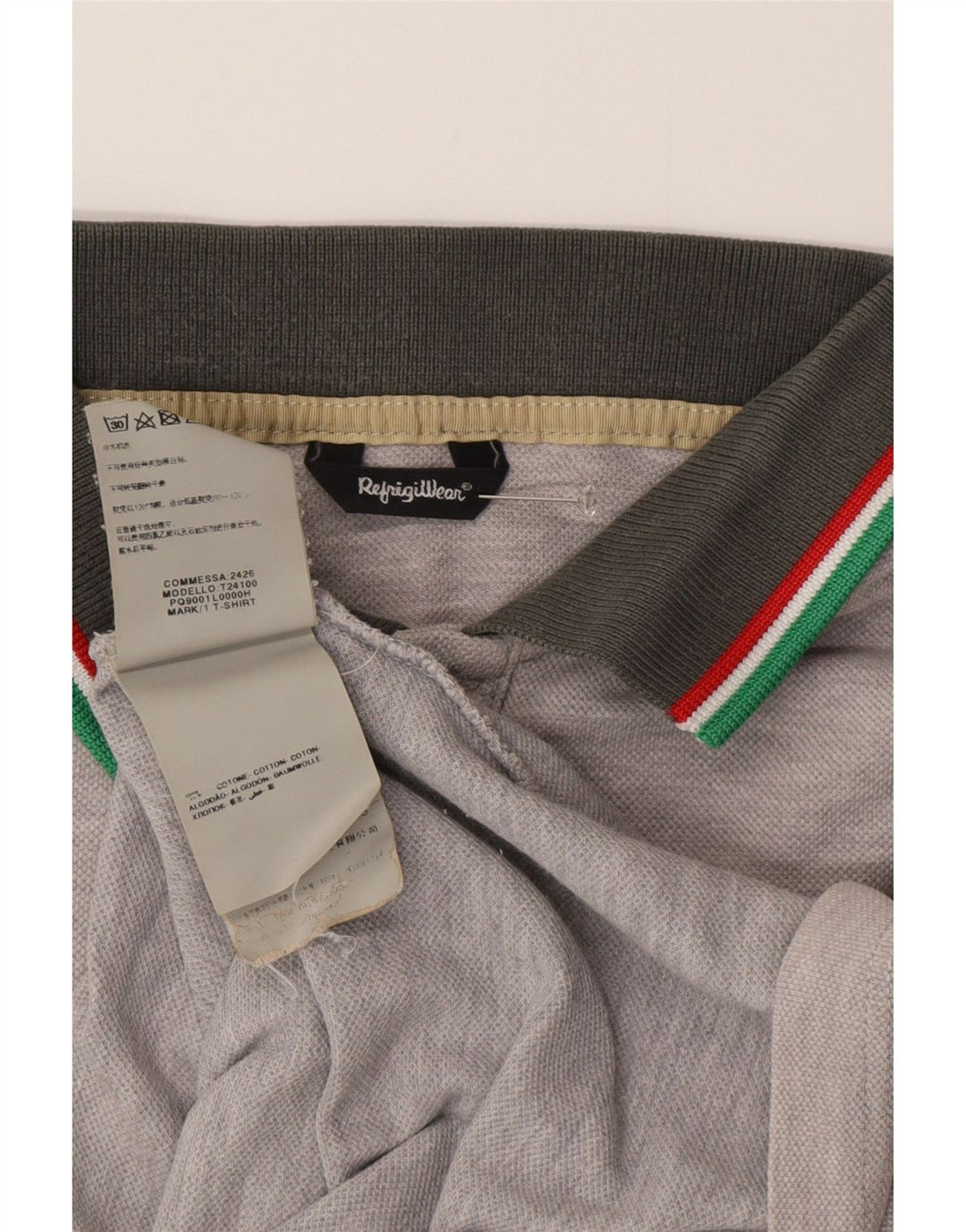 Refrigiwear Polo para hombre pequeño algodón gris