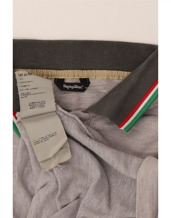 Refrigiwear Polo para hombre pequeño algodón gris