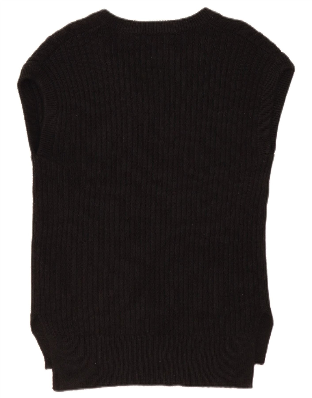 MARKS & SPENCER Camiseta sin mangas de gran tamaño para mujer UK 10 Small Black Cotton