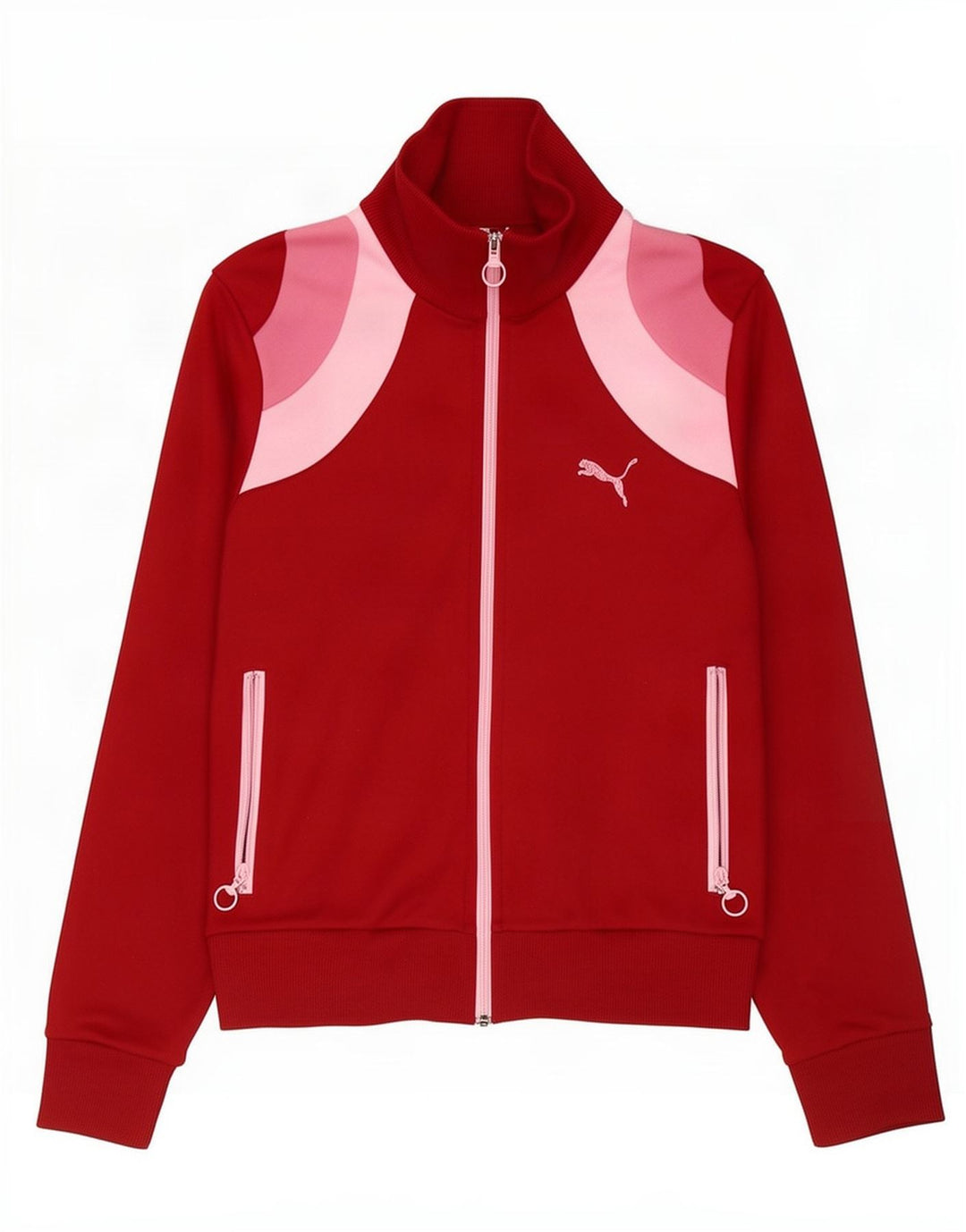 Puma - Chaqueta de chándal para mujer (talla 40), color rojo medio, poliéster
