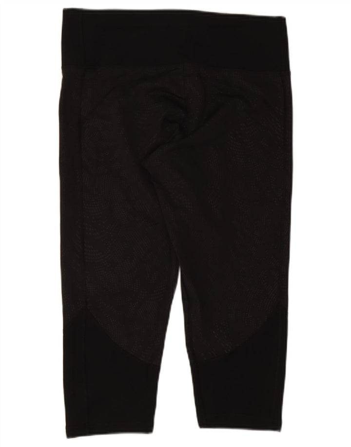 ADIDAS Mujer Climalite Capri Leggings UK 16/18 Grande Negro Poliéster
