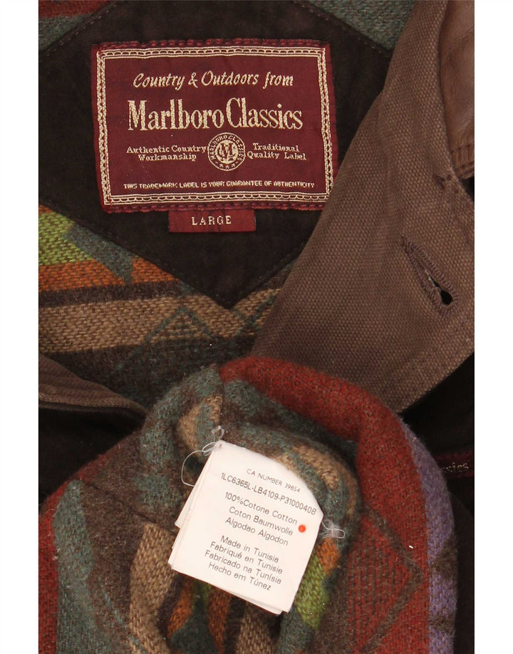 Marlboro Classics Chaqueta utilitaria para hombre Reino Unido 40 Grande Algodón marrón