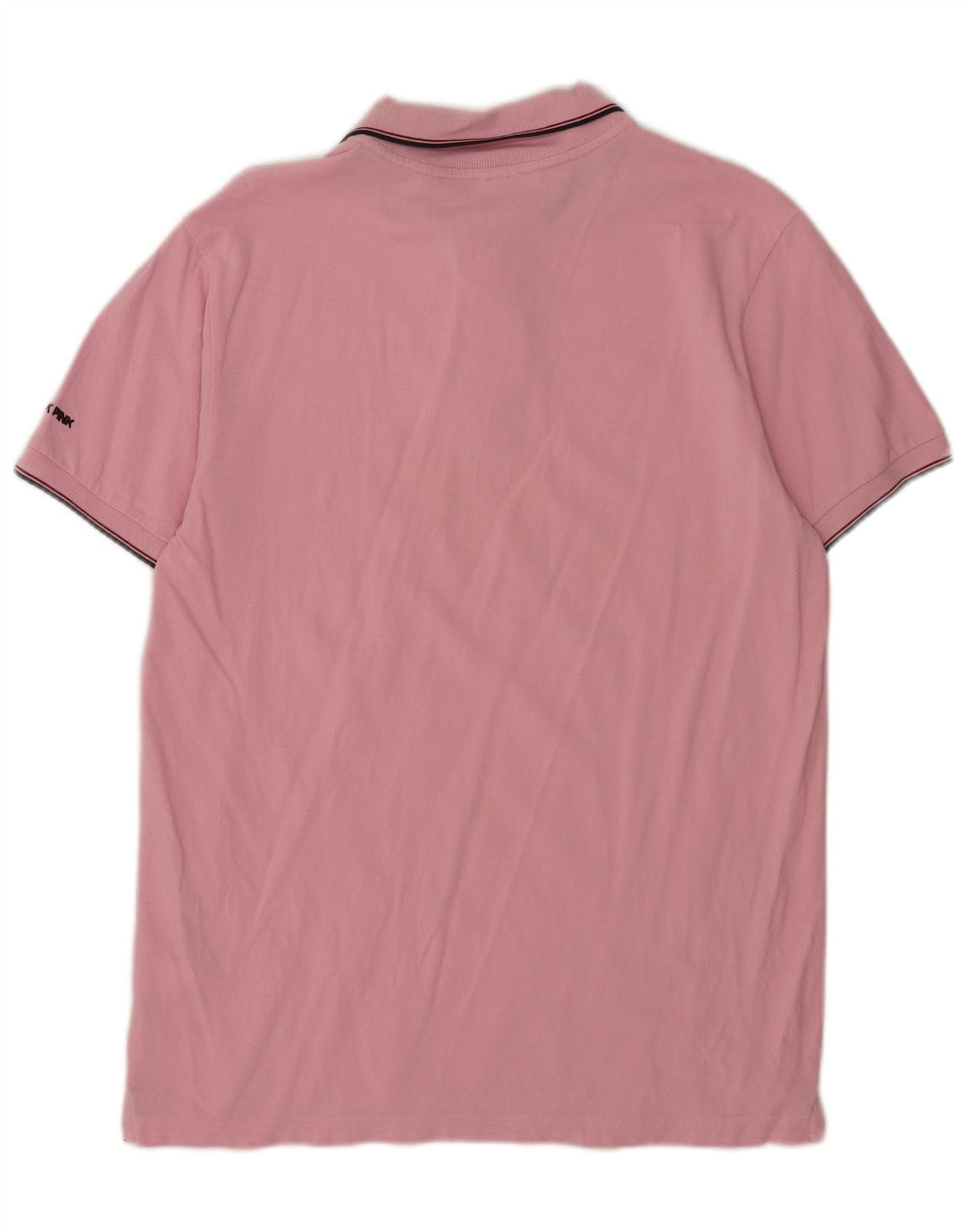 Think Pink Polo para hombre de algodón rosa grande