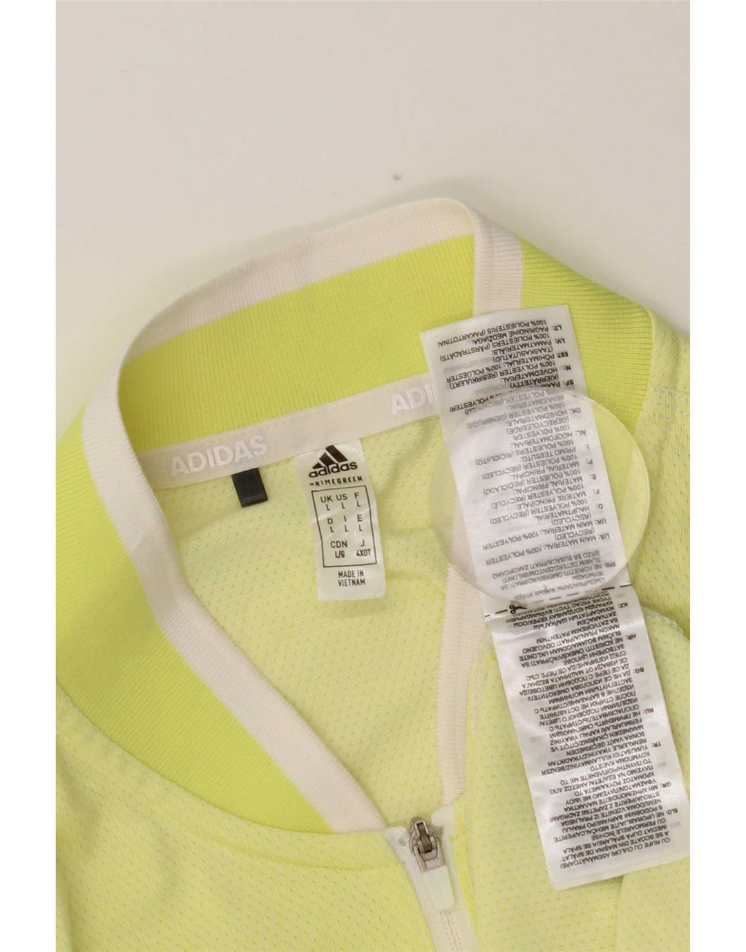 Adidas Mujer Chaleco Top UK 14 Grande Poliéster Amarillo