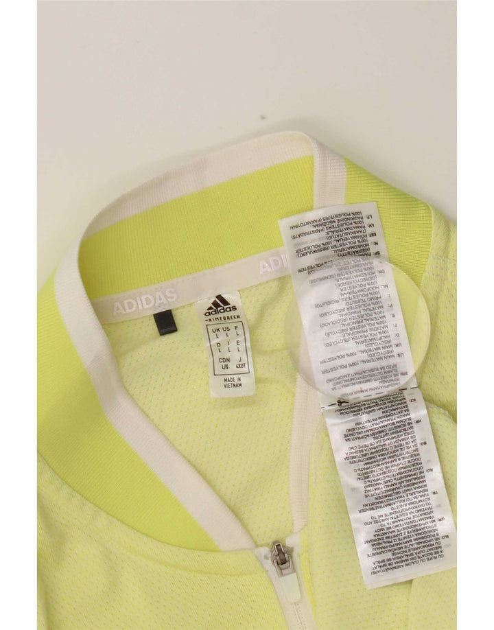 Adidas Mujer Chaleco Top UK 14 Grande Poliéster Amarillo