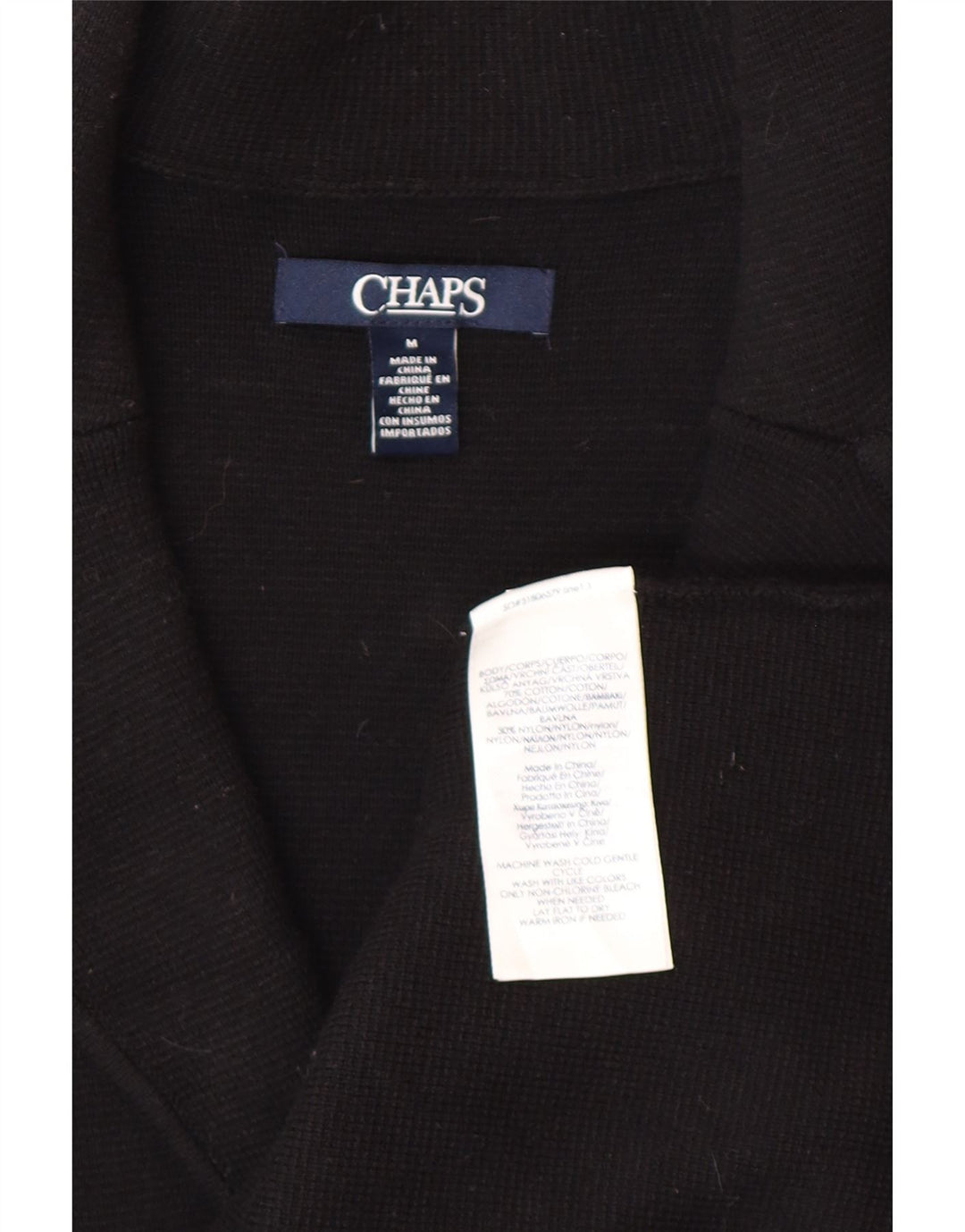 CHAPS Chaqueta tipo blazer de 3 botones para mujer UK 14 Mediana Algodón negro