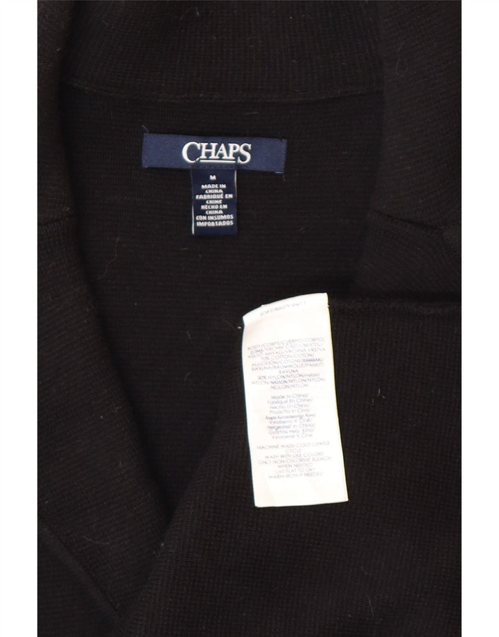 CHAPS Chaqueta tipo blazer de 3 botones para mujer UK 14 Mediana Algodón negro