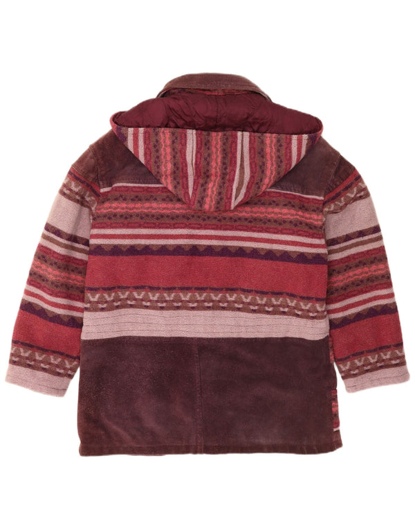 Henri Rossi Chaqueta cortavientos para mujer EU 42 Grande Cuero multicolor