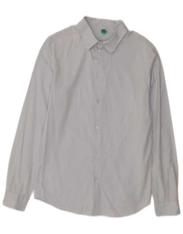 BENETTON Camisa Niño 11-12 Años 2XL Algodón Rayas Azules