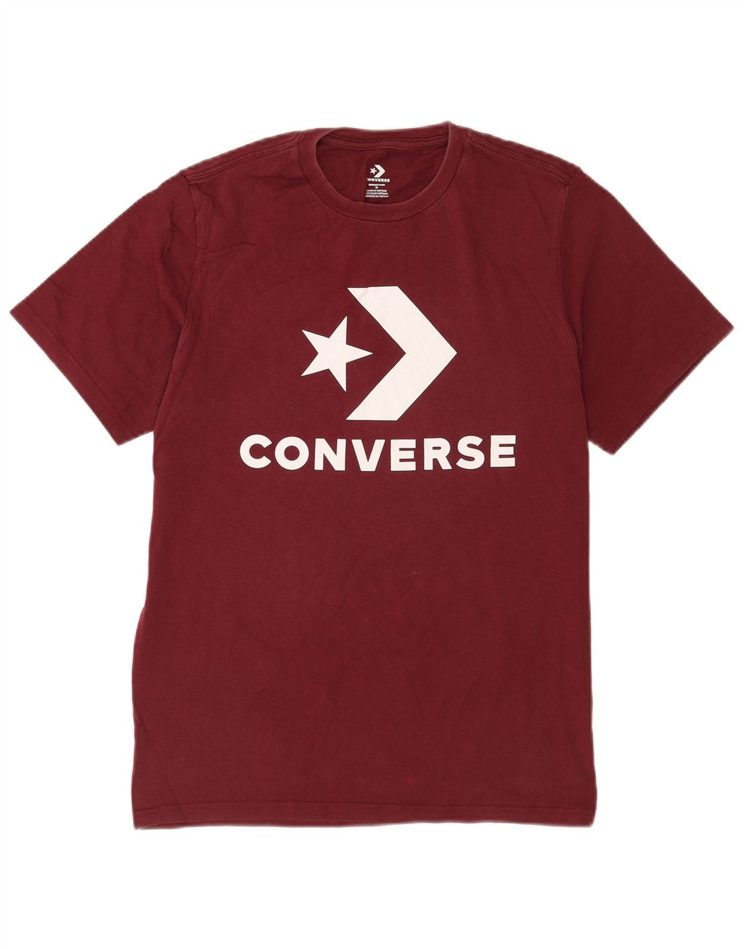 Converse Hombre Camiseta Gráfica Top Medium Borgoña