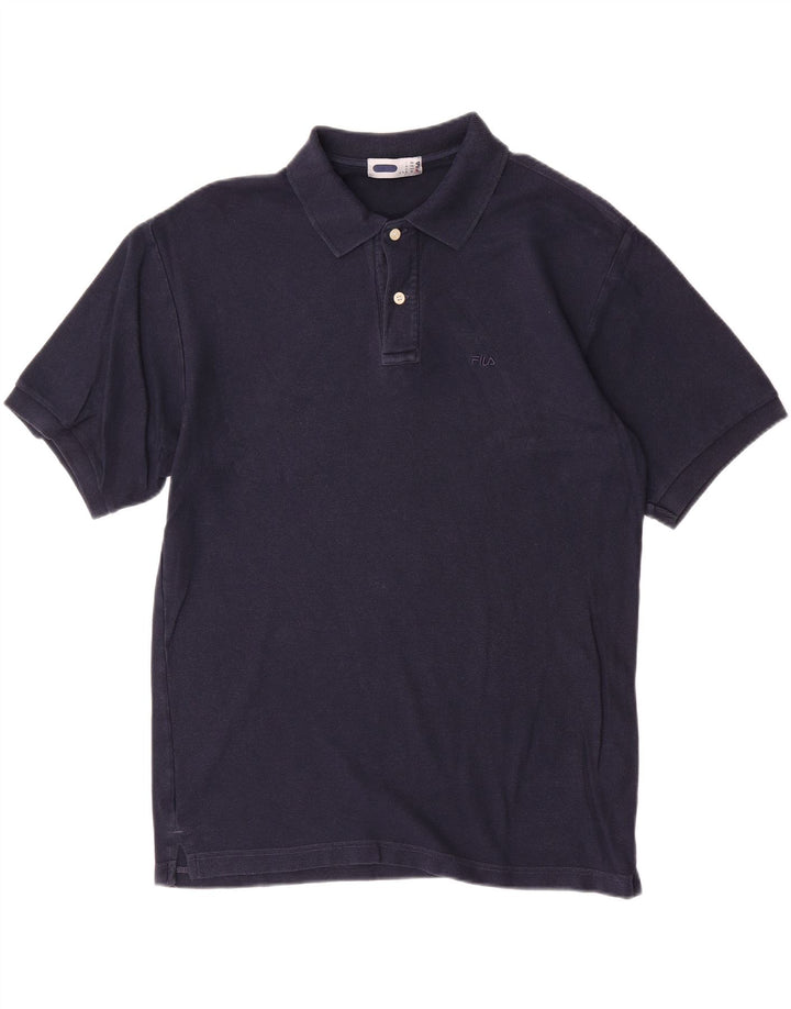 FILA Polo para hombre IT 50 Medium Azul Marino Algodón