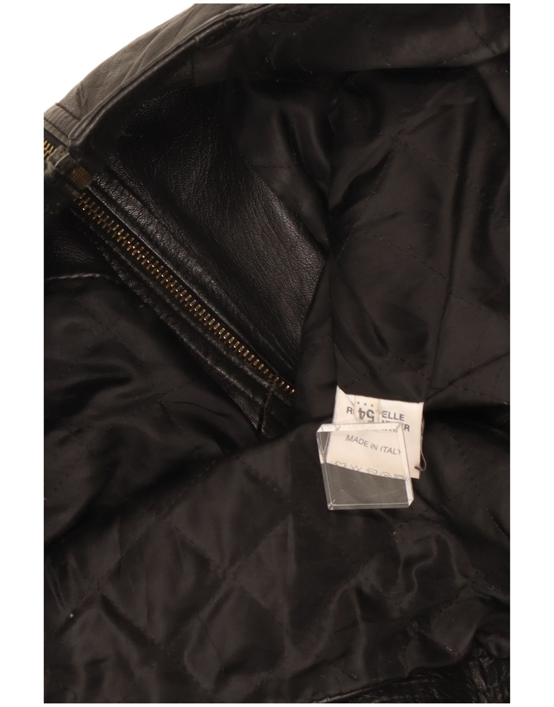 Vintage hombres cuero Racer chaqueta IT 54 XL cuero negro