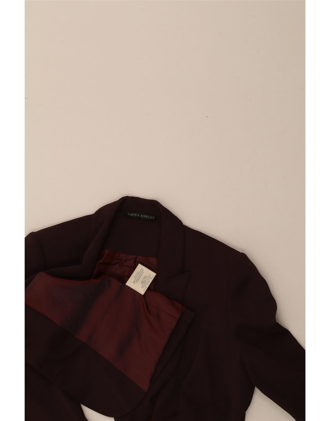LAURA ASHLEY Womens 3 Button Blazer Jacket UK 12 Medium  Burgundy Vintage Laura Ashley and Second-Hand Laura Ashley from Messina Hembry 