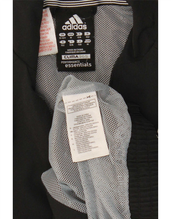 Adidas Chicos Clima 365 Chándal Top Chaqueta 11-12 Años Negro Poliéster