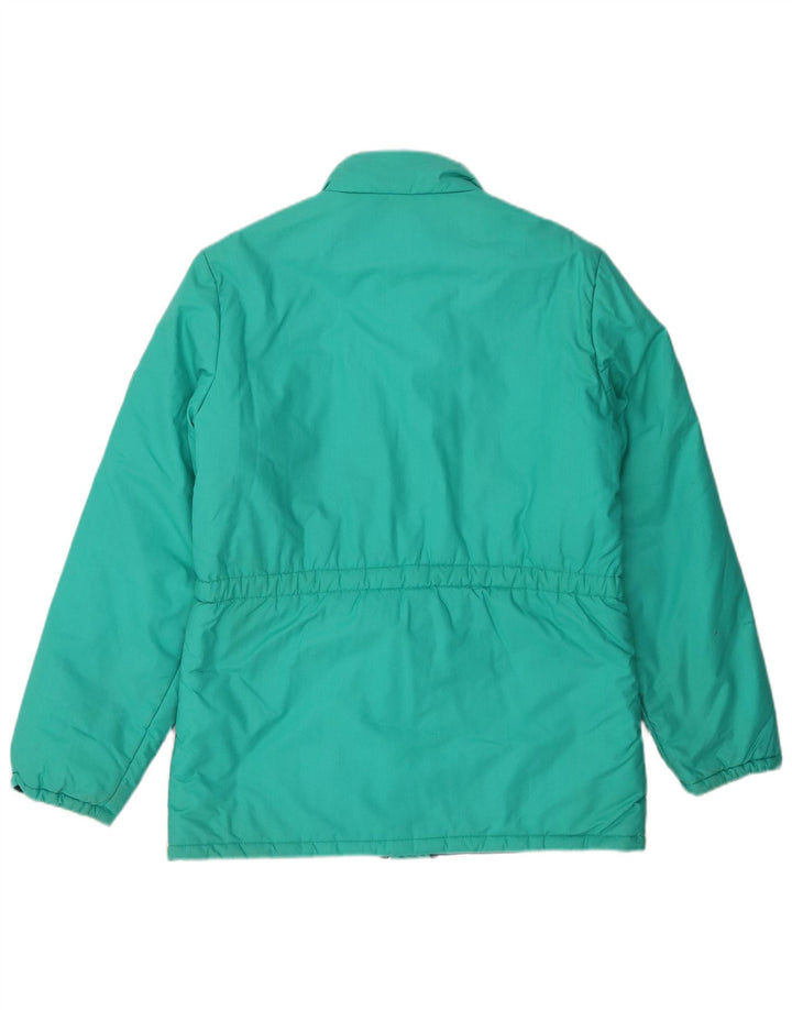 Chaqueta de esquí vintage para mujer EU 40 Algodón color block verde medio