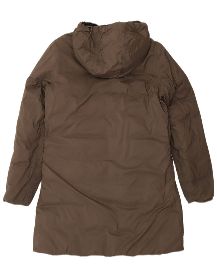 K-Way Abrigo acolchado reversible con capucha de gran tamaño para mujer UK 8 Small Negro