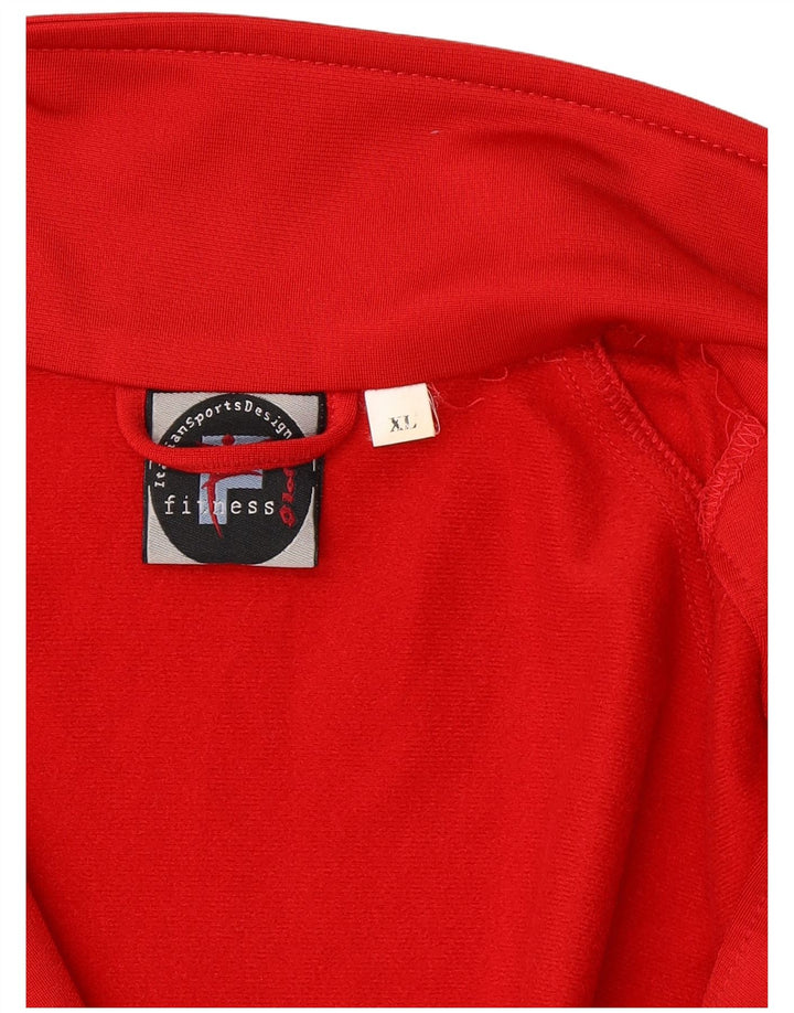 LOTTO Chaqueta superior de chándal con gráfico para hombre XL Rojo
