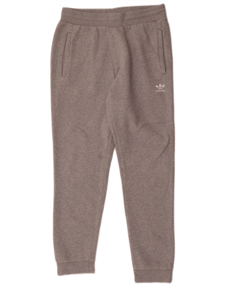 Adidas Hombre Pantalones De Chándal Joggers De Algodón Moteado Gris Medio