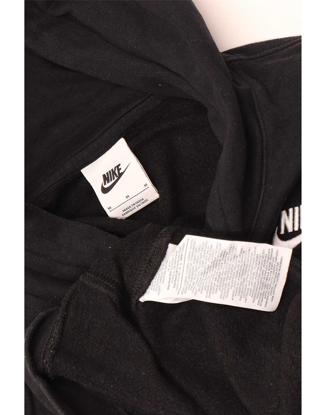 Nike - Sudadera con capucha para hombre (algodón negro mediano)