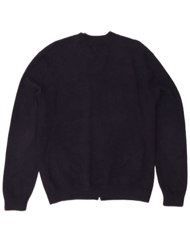 Marks & Spencer - Cárdigan para hombre, talla grande, algodón azul marino