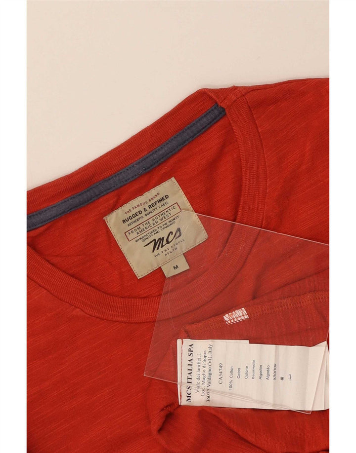Marlboro Classics Camiseta gráfica para hombre Top Medium Red Cotton