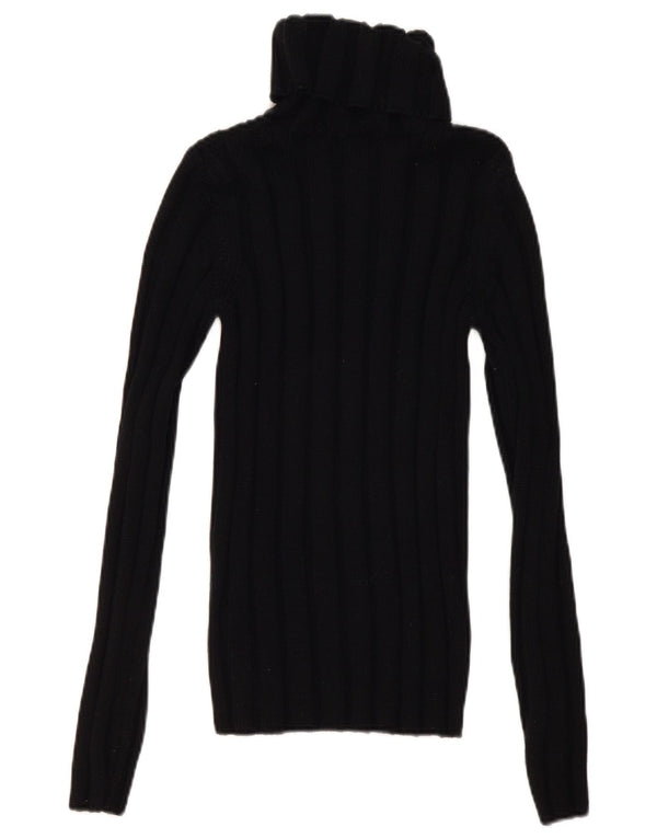 Hugo Boss Jersey con cuello vuelto para mujer UK 8 Small Lana negra