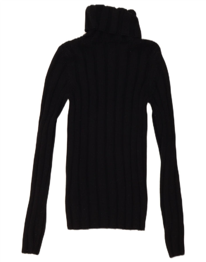Hugo Boss Jersey con cuello vuelto para mujer UK 8 Small Lana negra