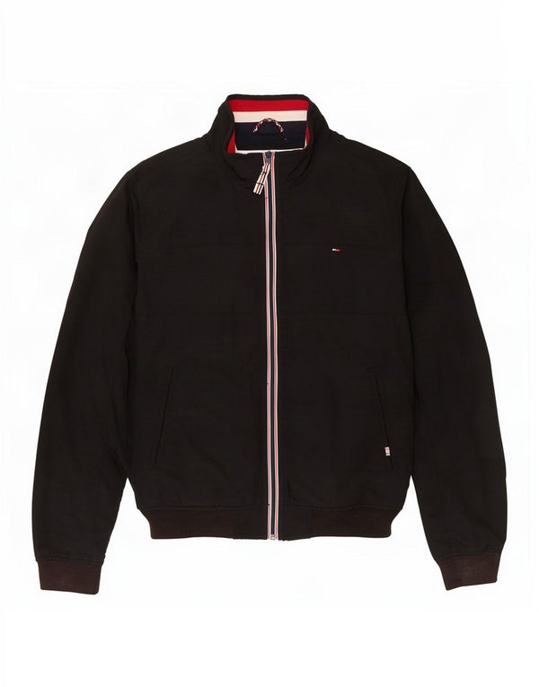 Tommy Hilfiger Chaqueta Bomber para Hombre UK 40 Large Nylon Negro
