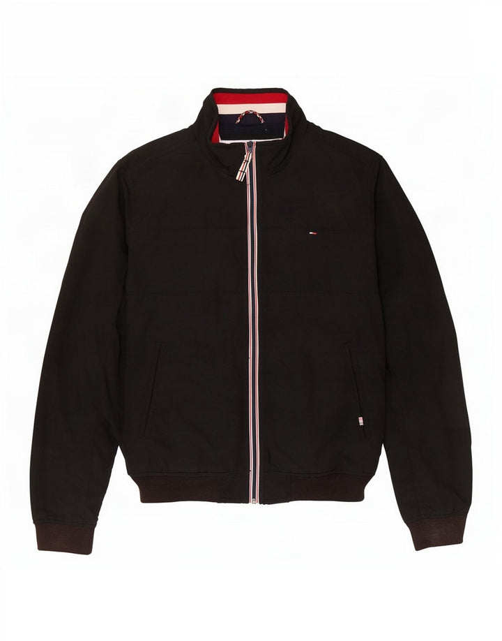 Tommy Hilfiger Chaqueta Bomber para Hombre UK 40 Large Nylon Negro