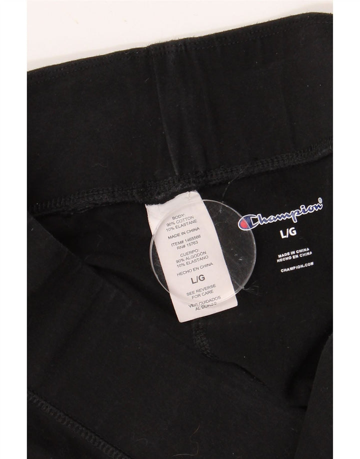 CHAMPION Leggings gráficos para mujer UK 44 Grande Algodón negro