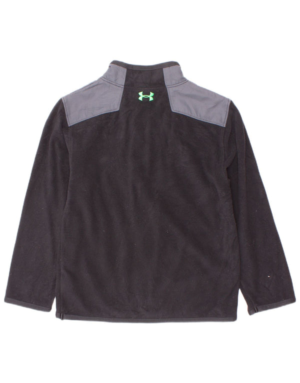 Under Armour Jersey polar con cremallera y cuello para niños 4-5 años Negro Colorblock