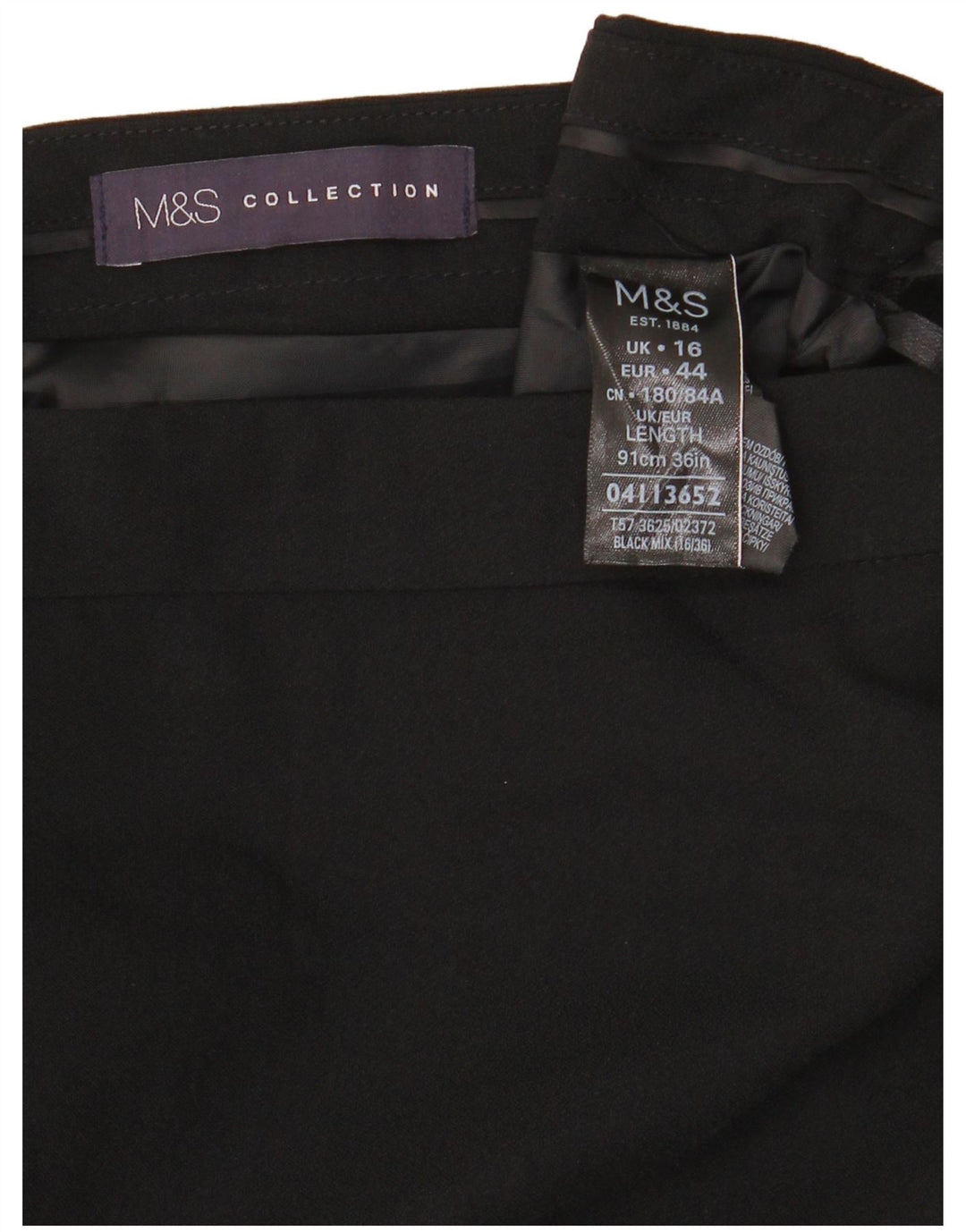 Marks & Spencer Falda larga para mujer UK 40 Grande W34 Poliéster negro