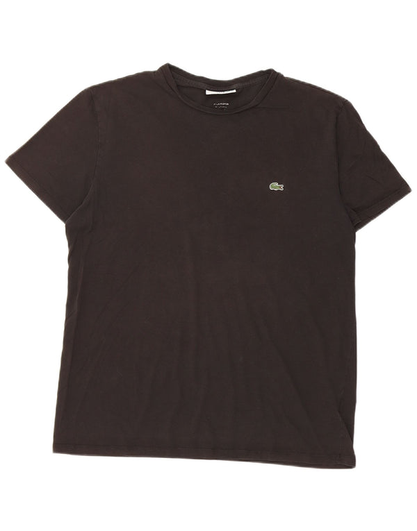 Camiseta Lacoste Hombre Top Medium Negro Algodón