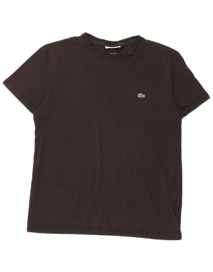 Camiseta Lacoste Hombre Top Medium Negro Algodón