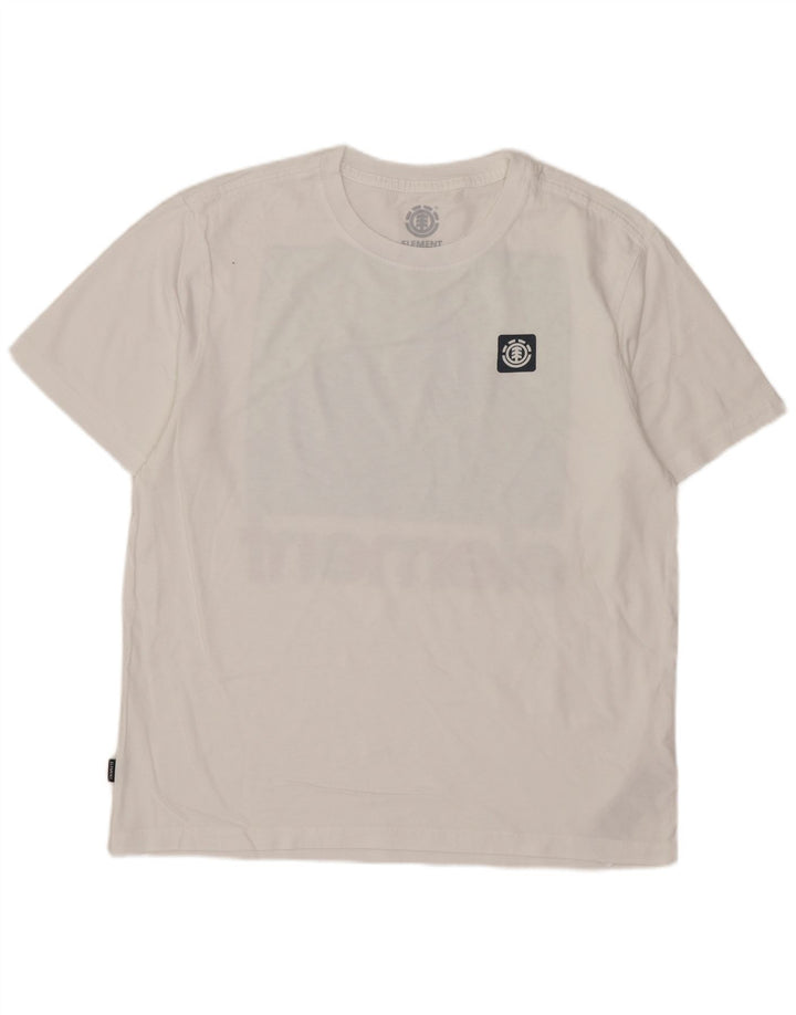 Element Camiseta gráfica de ajuste regular para hombre Top pequeño de algodón blanco