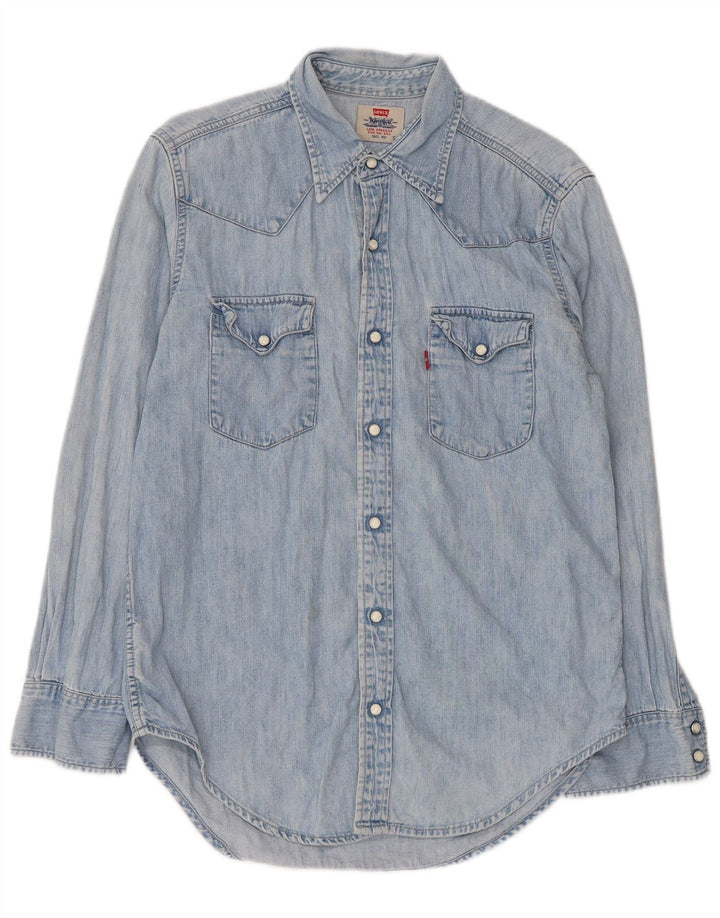 Levi's Hombre Camisa Vaquera Pequeña Algodón Azul