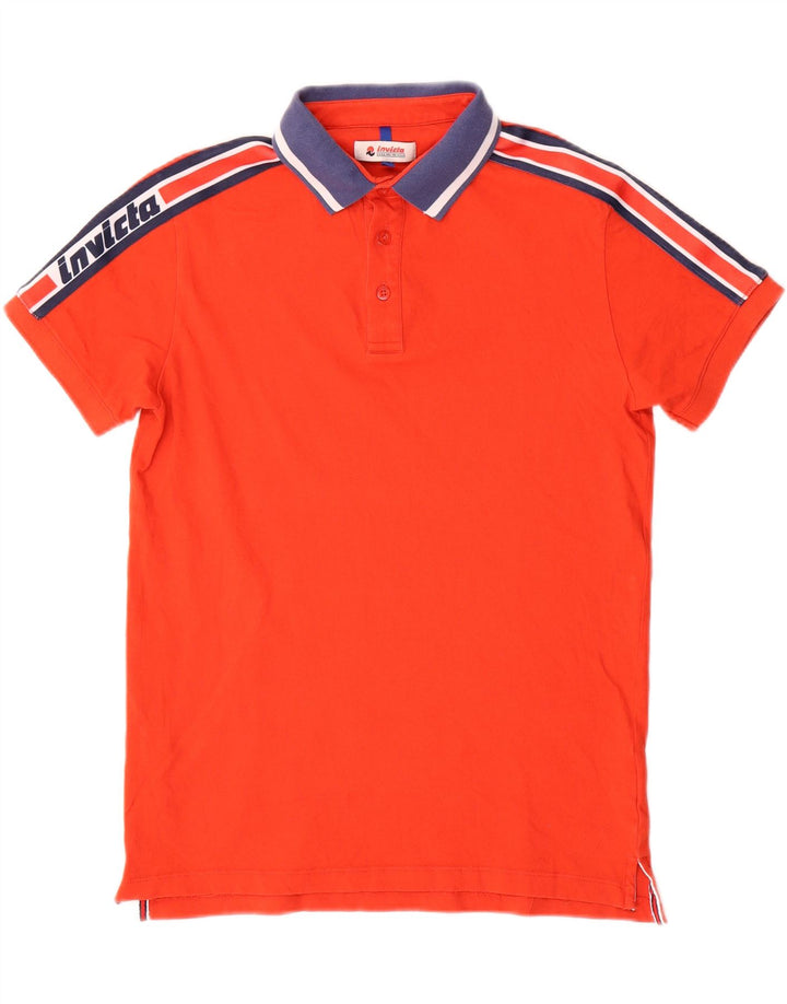 Invicta Polo gráfico para hombre de algodón con bloques de color rojo pequeño