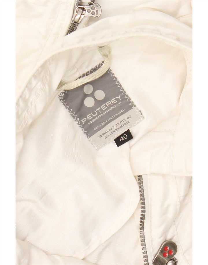 PEUTEREY Chaqueta bomber corta para mujer IT 40 Small White