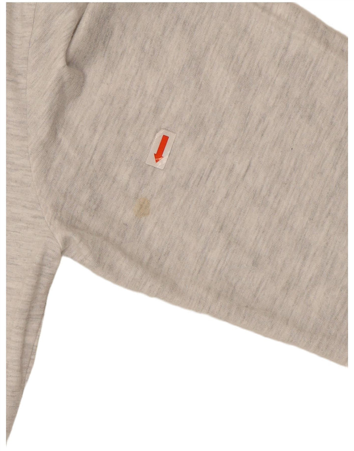 Superdry Top gráfico de manga larga de algodón moteado en gris grande para hombre