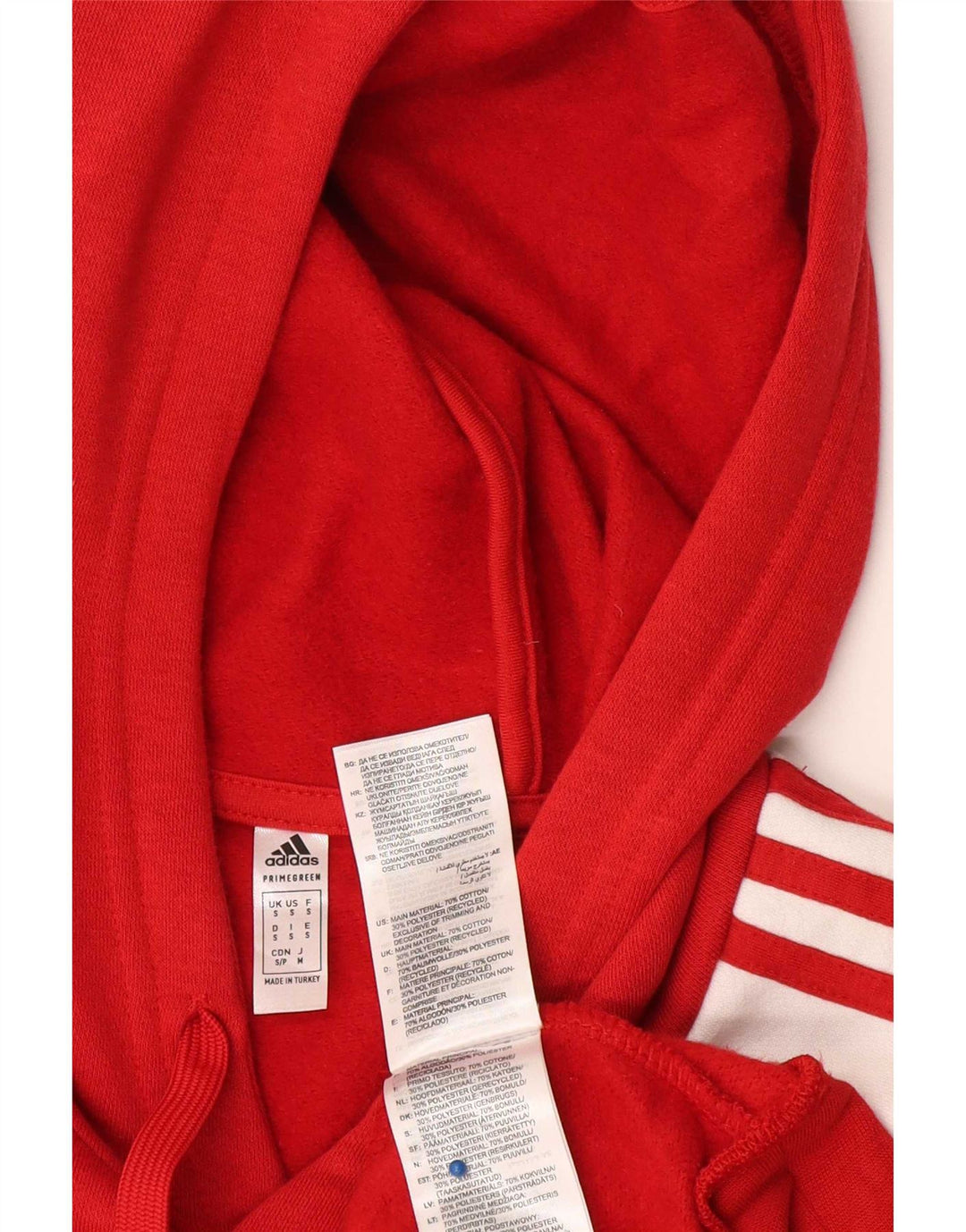 Adidas Hombre Sudadera Con Capucha Jumper Pequeño Rojo Algodón
