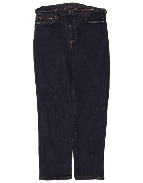 Tommy Hilfiger Jeans rectos para mujer US 14 XL W34 L29 Azul marino Algodón