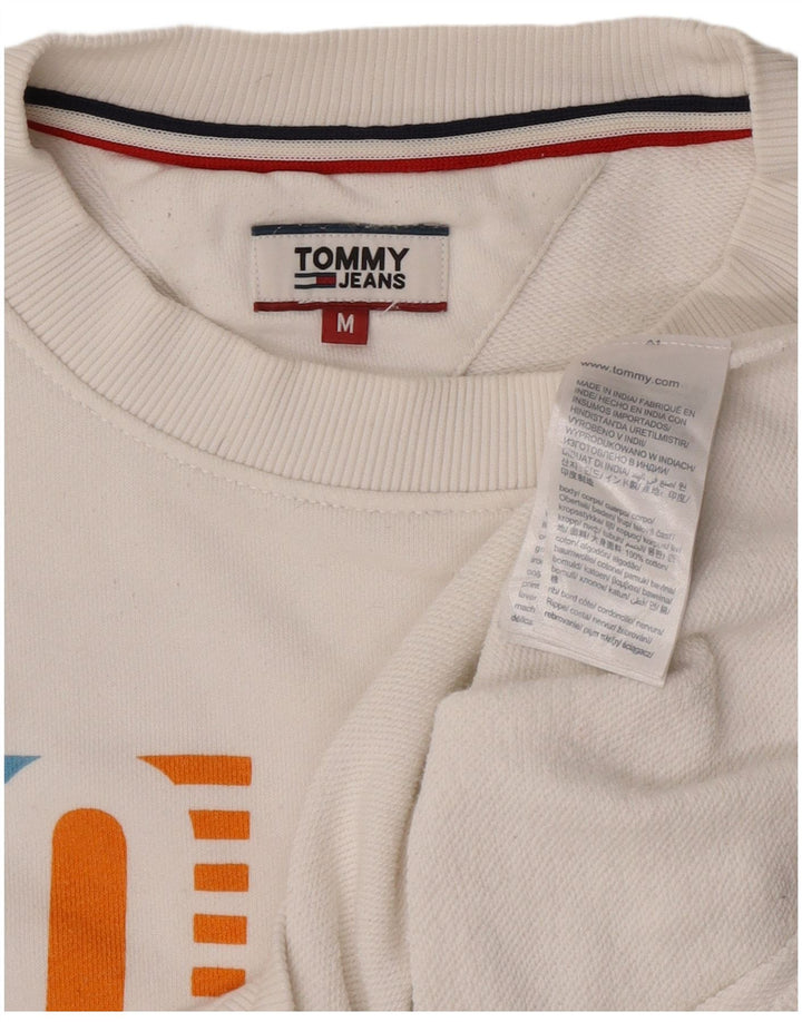 Tommy Hilfiger Sudadera gráfica para mujer Jumper UK 14 Medium White